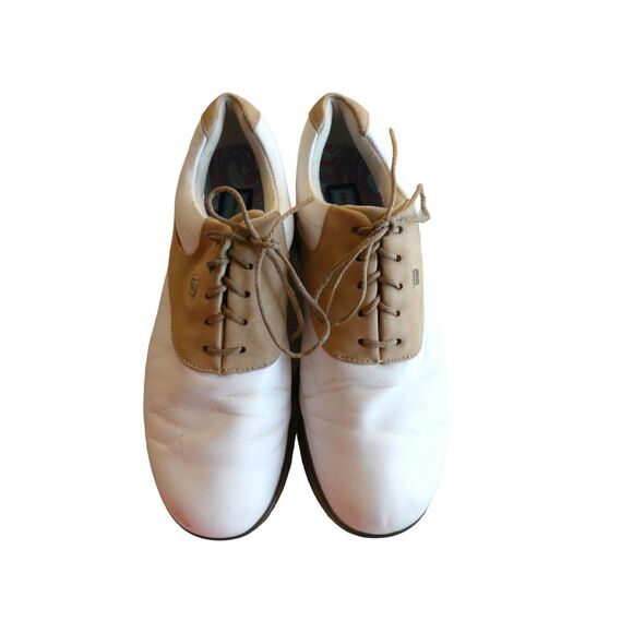 Footjoy Dryjoys Brown and White Women's 99152 Golf Shoes Size 7.5‎ - Picture 1 of 9